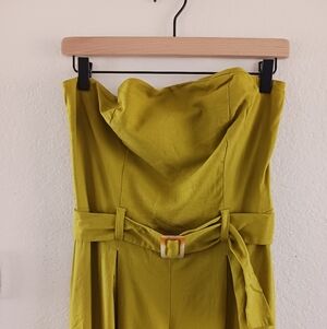 Monteau Wide Leg Strapless Jumpsuit